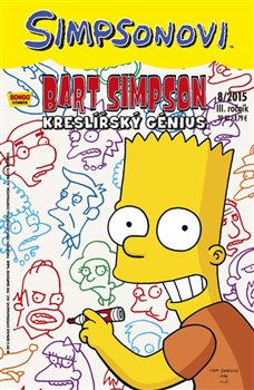 Obálka titulu Bart Simpson 8/2015: Kreslířský génius